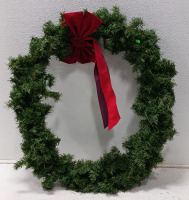 (3) Small Wreaths, A Large Wreath and Small Christmas tree prelit - 3