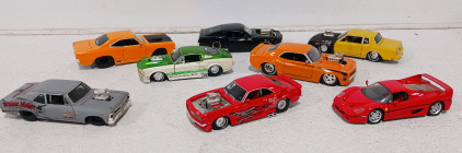 (8) Jada Toys 1/24 Scale Die Cast Model Cars