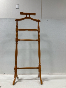 (1) Wooden Powell Clothing Rack,