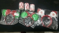 (3) Crafty Clay Christmas Modeling Clay (2) Christmas Pillow Covers (3) Rolls of Present Name Stickers (3) Christmas Girls Hair Head Bands - 2