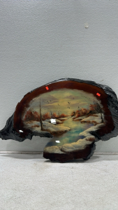 Resin Solid Wood 1990 Painting by Betty Freeburg