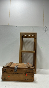 3 Level Wooden Shelf, Wooden Detonating Fuses Crate