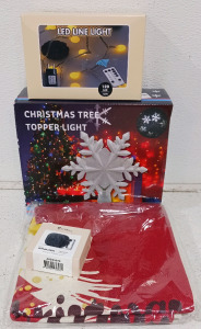 Amazon Christmas Decor Tree Topper, Led Line Lights, iPod Case, Christmas Tapestry Small