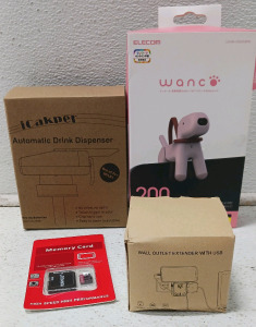 Amazon Wall Outlet Extender With USB, 512gb Memory Card, Automatic Drink Dispenser, Doggie Web Cam
