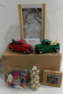 (1) Amazon Overstock Box (1) Christmas & Patriotic Decor Lot - Angel (2) Trucks & More!! [5000]