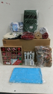 (1) Amazon Overstock Box (1) Holiday Decor Bundle - Ornaments, Garland & More