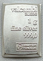 (4) 1g Fine Silver 999,0 Valcambi Suisse Bars - 3