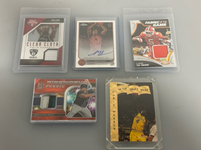 (5) Assorted Patch/Autograph Cards