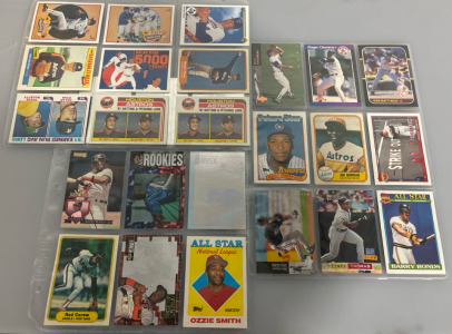 (27) Assorted Baseball Cards With (9) Vintage Cards