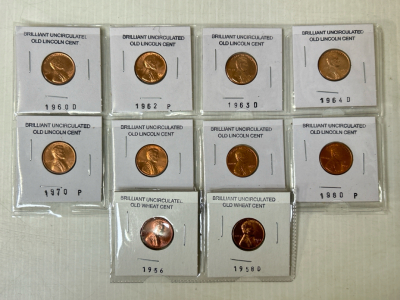 Vintage Brilliant Uncirculated Lincoln Head Cents