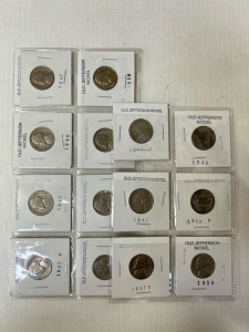 Collection of Vintage Jefferson Nickels