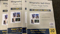 4- New Large Photo Albums & 2- New Small Photo Albums, & 4- Magnetic Self-Stick Photo Page Refills - 2