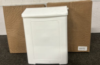 Plastic Sanitary Napkin Receptacle - 9" Wx10-5/8 Dx4-5/8 H - White - 2