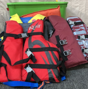 VARIETY OF ADULT LIFE VEST.