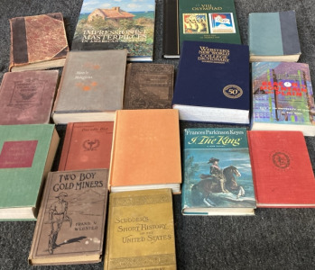 VARIETY OF VINTAGE BOOKS.