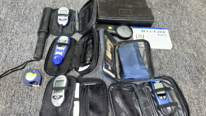 5 AccuCheck Blood Glucose Meters , FlashLight & More!