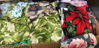 LARGE BOX FULL OF SEWING FABRIC AND MORE. - 3