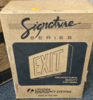 LITHONIA EMERGANCY SYSTEMS EXIT SIGNS. - 3