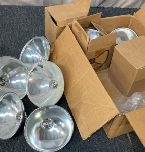 BOX OF SYLVANIA PAR LIGHTS.