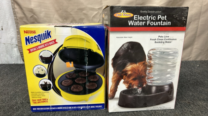 Nestle Nesquick Cupcake & Brownie Bites Maker & Electric Pet Water Fountain