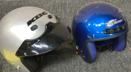 TWO NICE RIDING HELMETS.