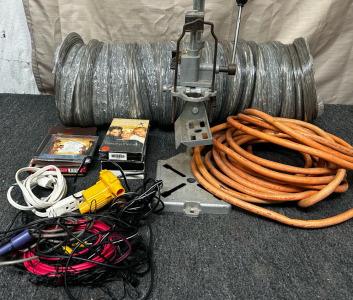 Vintage Drill Press, Air Pressure Hose, And More