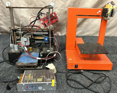 Orange 3D Printer, Black 3D Printer