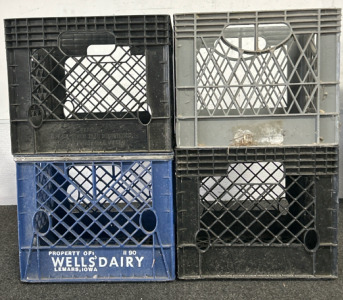 (4) Milk Crates