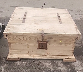 Custom Double Lid Wooden Box 39"W x 39"L "18"h