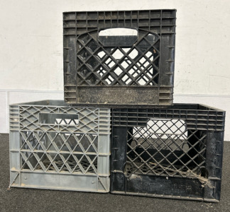 (3) Milk Crates