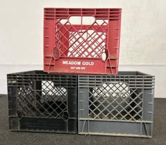 (3) Milk Crates