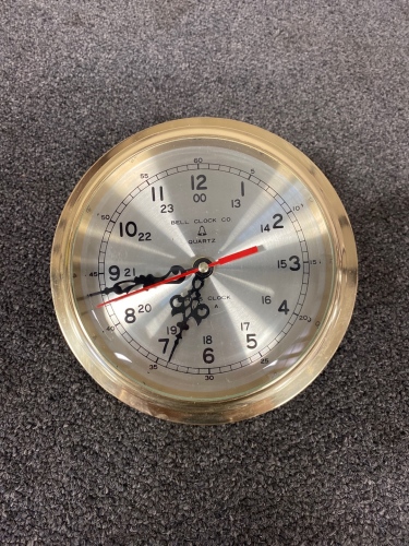 Bell Clock Co. Quartz Ships Clock 8” Diameter