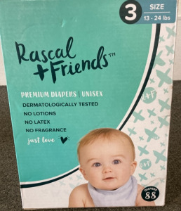 88ct. Rascals Premium Diapers Size 3, Deistin Daily Defense Paste, & Parents Choice Shea Butter Wipes