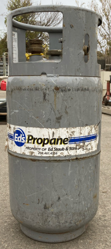 Large Gray Propane Tanke