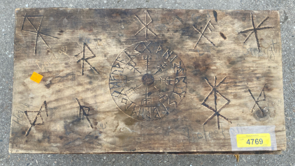 Vintage Art Box With Symbols