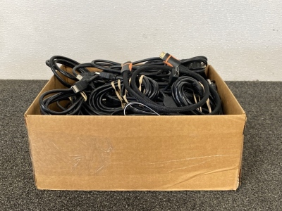 Box Of Assorted HDMI Cords