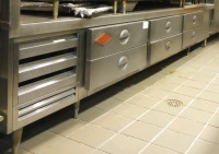 Utility Large Stainless Steel Counter With 6 Drawers 35"x11'x40"