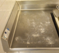 Stainless Steel Prep Table With Double Sink Basin & Three Door Storage Compartment 74"x30"x40" - 2