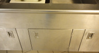 Stainless Steel Prep Table With Double Sink Basin & Three Door Storage Compartment 74"x30"x40" - 5