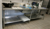 (1) Stainless Steel Kitchen Workstation w/ Accessories - 122"×30" - 2