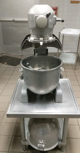 (1) Hobart A-200T Commercial Mixer w/ Stainless Steel Bowl - (1) 24”x24” Table (1) Extra Mixing Bowl