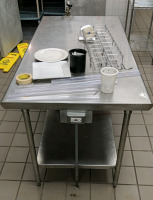 (1) Heavy-Duty Stainless Steel Prep Table w/ Mounted Can Opener & Storage Drawer - 72"x36"