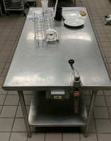 (1) Heavy-Duty Stainless Steel Prep Table w/ Mounted Can Opener & Storage Drawer - 72"x36" - 2