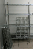 (1) Metal Wire Shelving Units w/ Adjustable Shelves - 41⅘×24" - 3 Units - 2