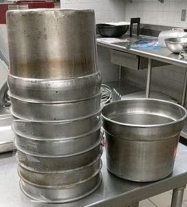 (8) Stainless Steel Mixing/Serving Bowls - Same Size