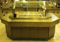 Salad Bar Island with Built in Food Warmer & Cooler Est. 95"x7'x62" - 3