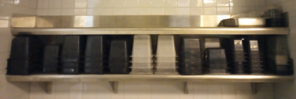 (2) Stainless Steel Wall Mounted Shelving 14"x75"