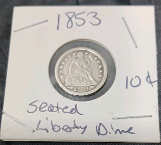 1853 Seated Liberty Dime