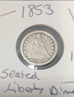 1853 Seated Liberty Dime - 3