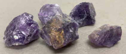 233.50 ct. Rougg Natural Amethyst Gemstones (5 pieces total)